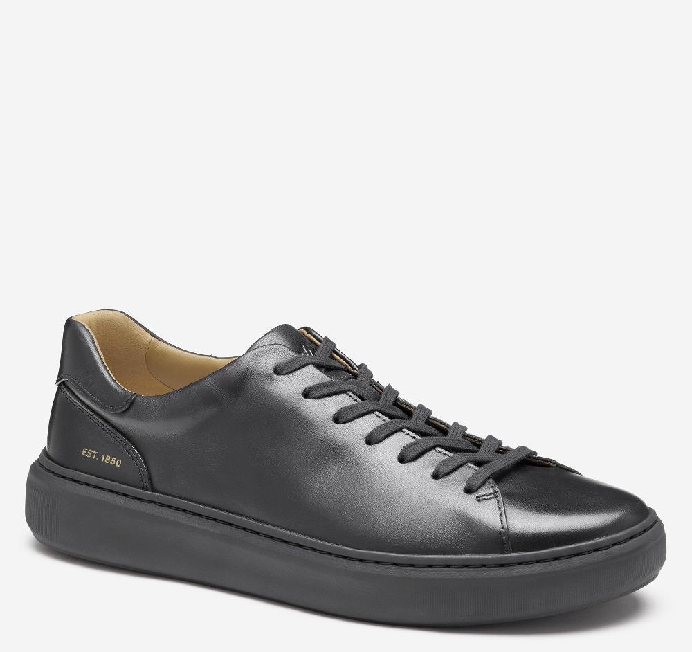 johnston & murphy Anders Lace-To-Toe Black Full Grain Leather/Black Sole