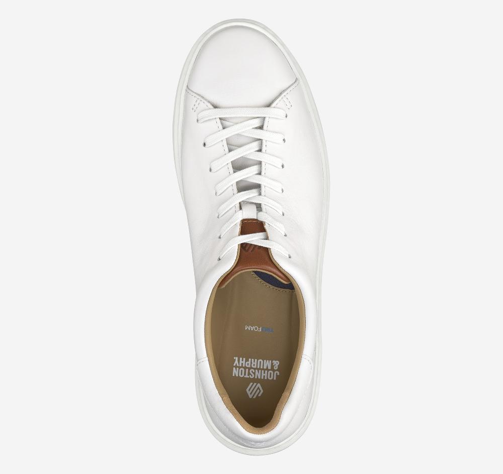 Johnston & Murphy Anders Lace-To-Toe White Full Grain