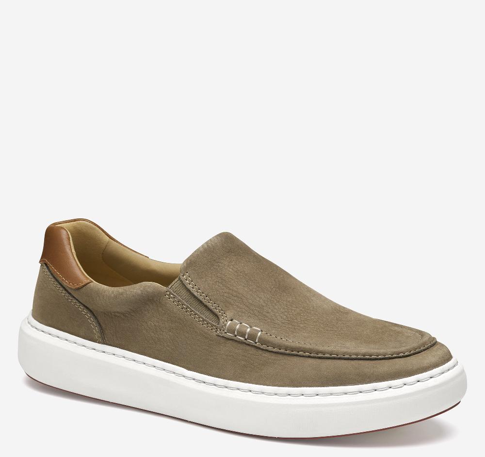 johnston & murphy Anders Moc Toe Slip-On Taupe Nubuck