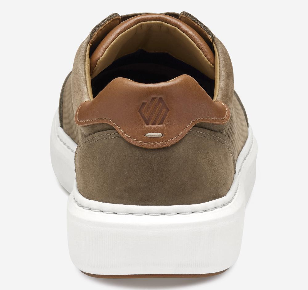 Johnston & Murphy Anders Stretch Lace-to-Toe Slip-On Taupe Nubuck