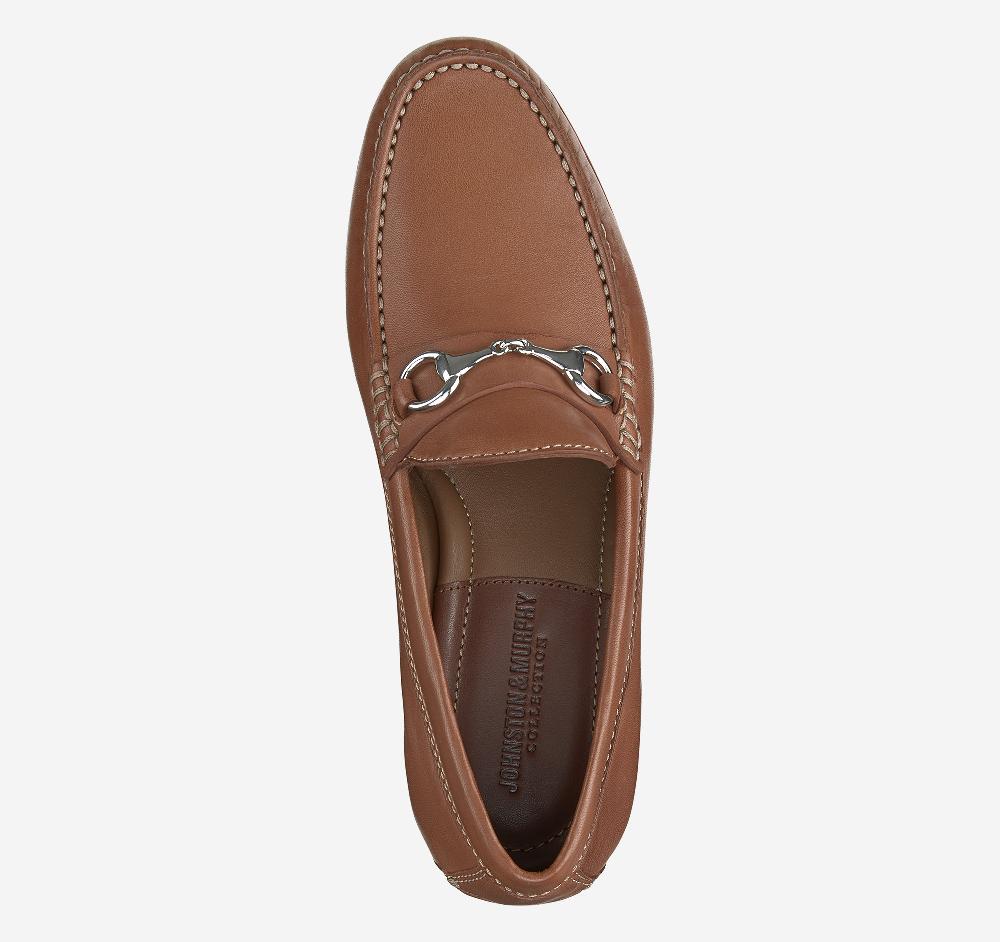 Johnston & Murphy Baldwin Bit Loafer Cognac Sheepskin