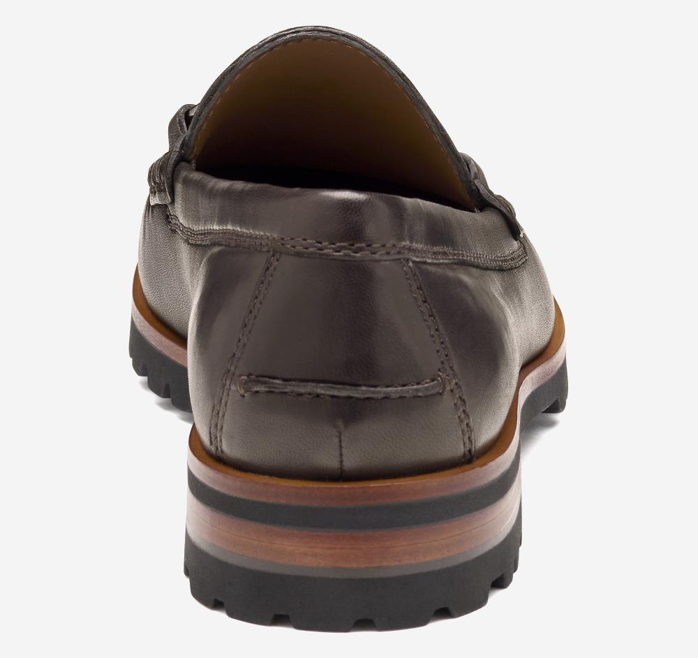 Johnston & Murphy Baldwin Lug Bit Dark Brown Sheepskin