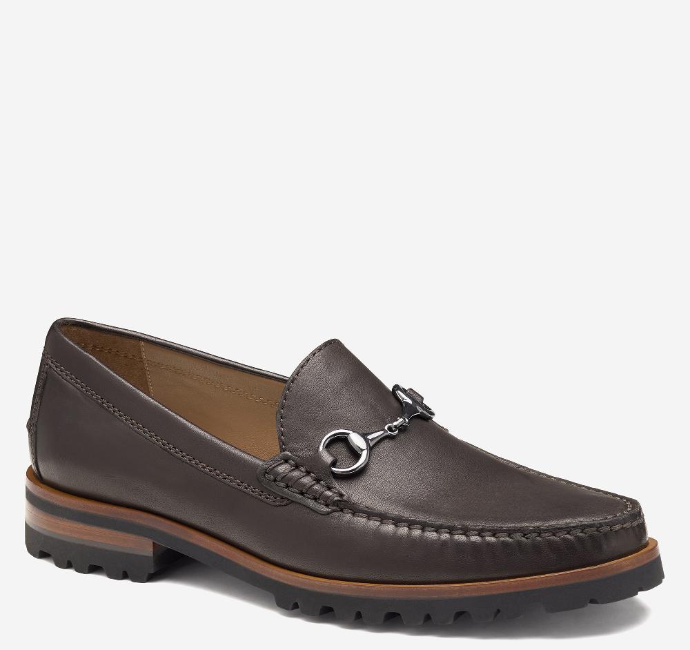 johnston & murphy Baldwin Lug Bit Dark Brown Sheepskin