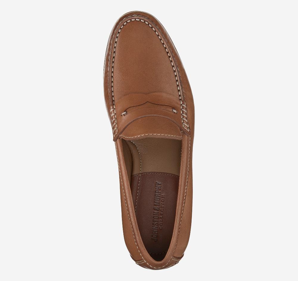 Johnston & Murphy Baldwin Penny Loafer Cognac Sheepskin