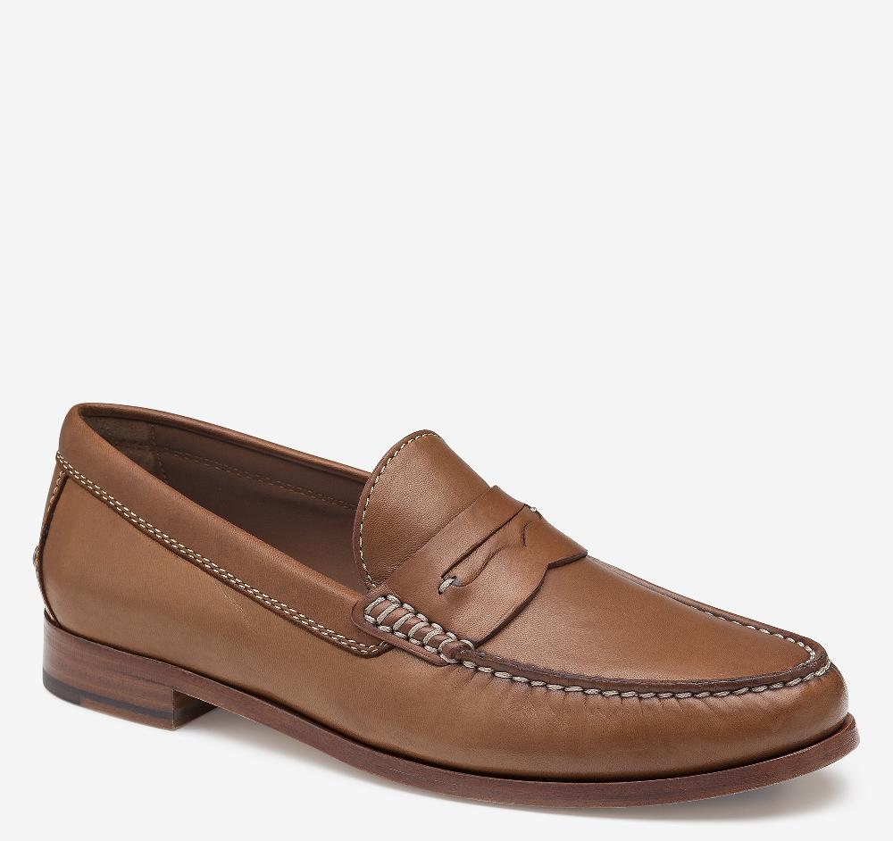 johnston & murphy Baldwin Penny Loafer Cognac Sheepskin