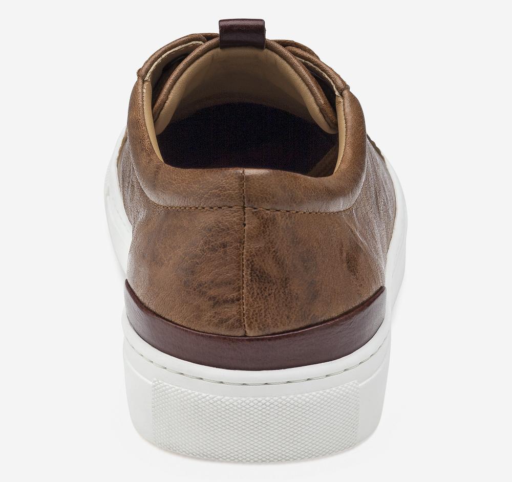 Johnston & Murphy Banks Lace-to-Toe Tan Italian Washed Sheepskin