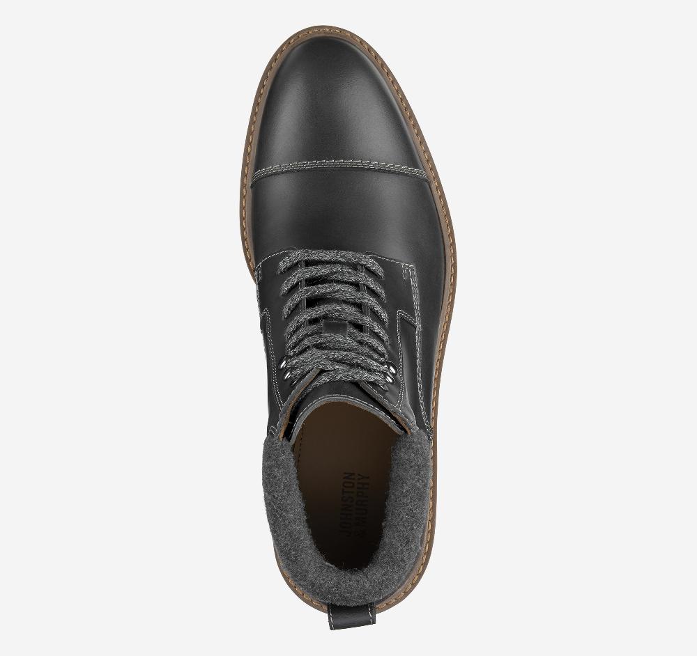 Johnston & Murphy Barrett Cap Toe Boot Gray Full Grain