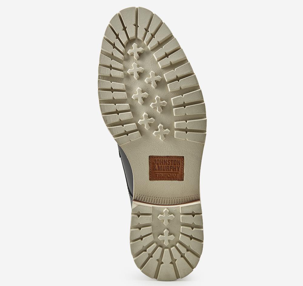 Johnston & Murphy Barrett Cap Toe Boot Gray Full Grain