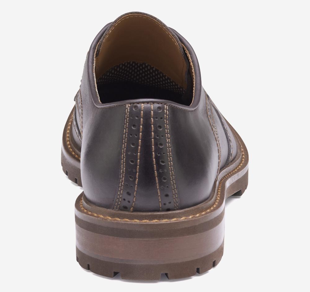 Johnston & Murphy Barrett Wingtip Dark Brown Full Grain