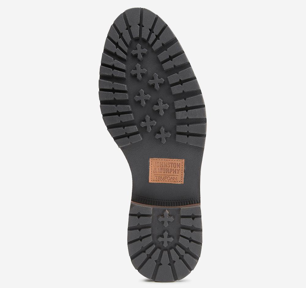 Johnston & Murphy Barrett Wingtip Dark Brown Full Grain