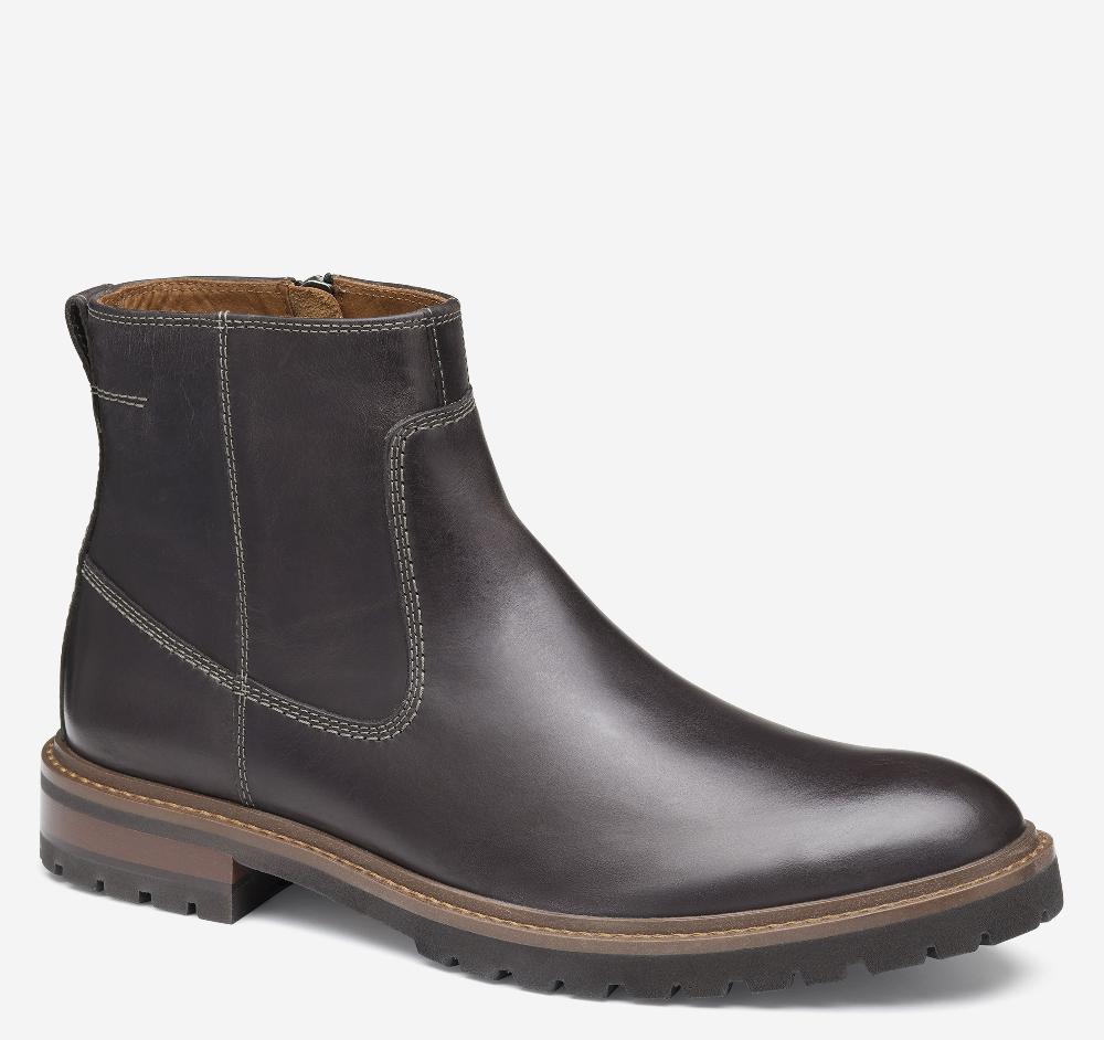 johnston & murphy Barrett Zip Boot Charcoal Full Grain