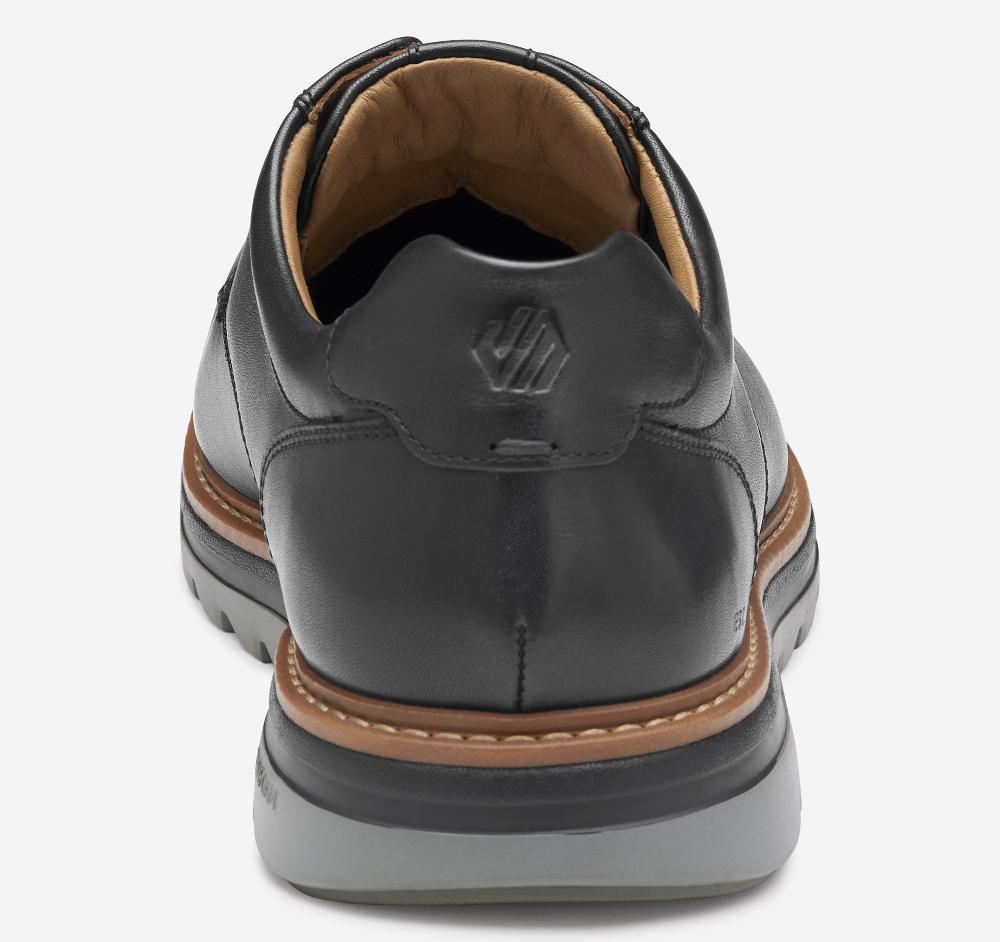 Johnston & Murphy Braxton Plain Toe Black Full Grain Leather