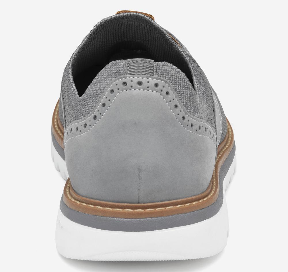 Johnston & Murphy Braydon Knit Saddle Gray Knit/Nubuck