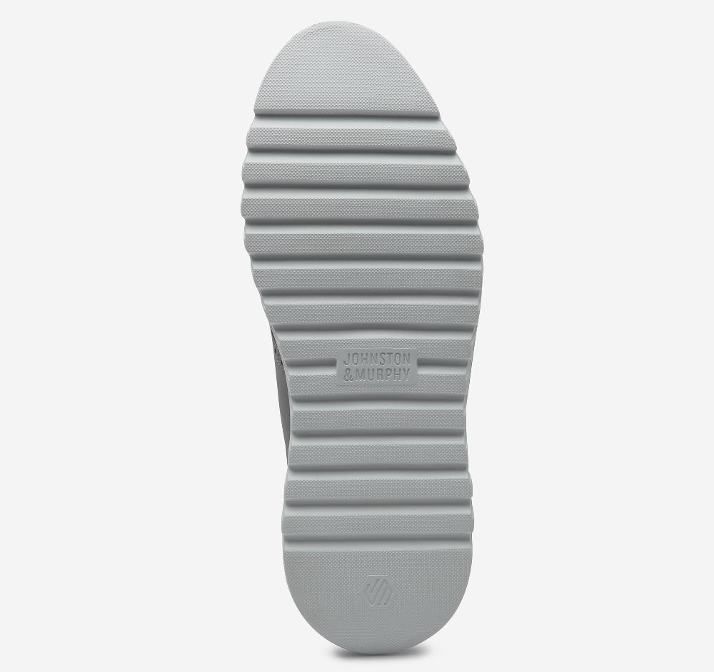 Johnston & Murphy Braydon Knit Saddle Gray Knit/Nubuck