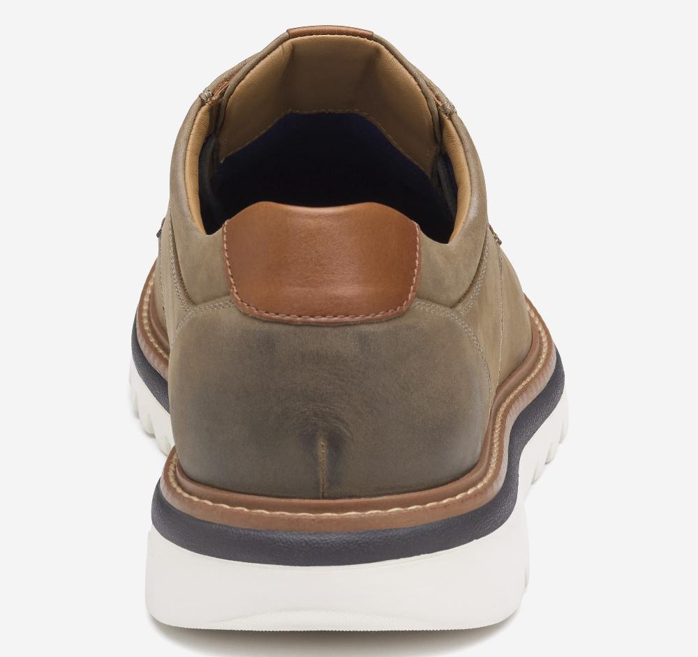 Johnston & Murphy Braydon Plain Toe Dark Taupe Oiled Nubuck