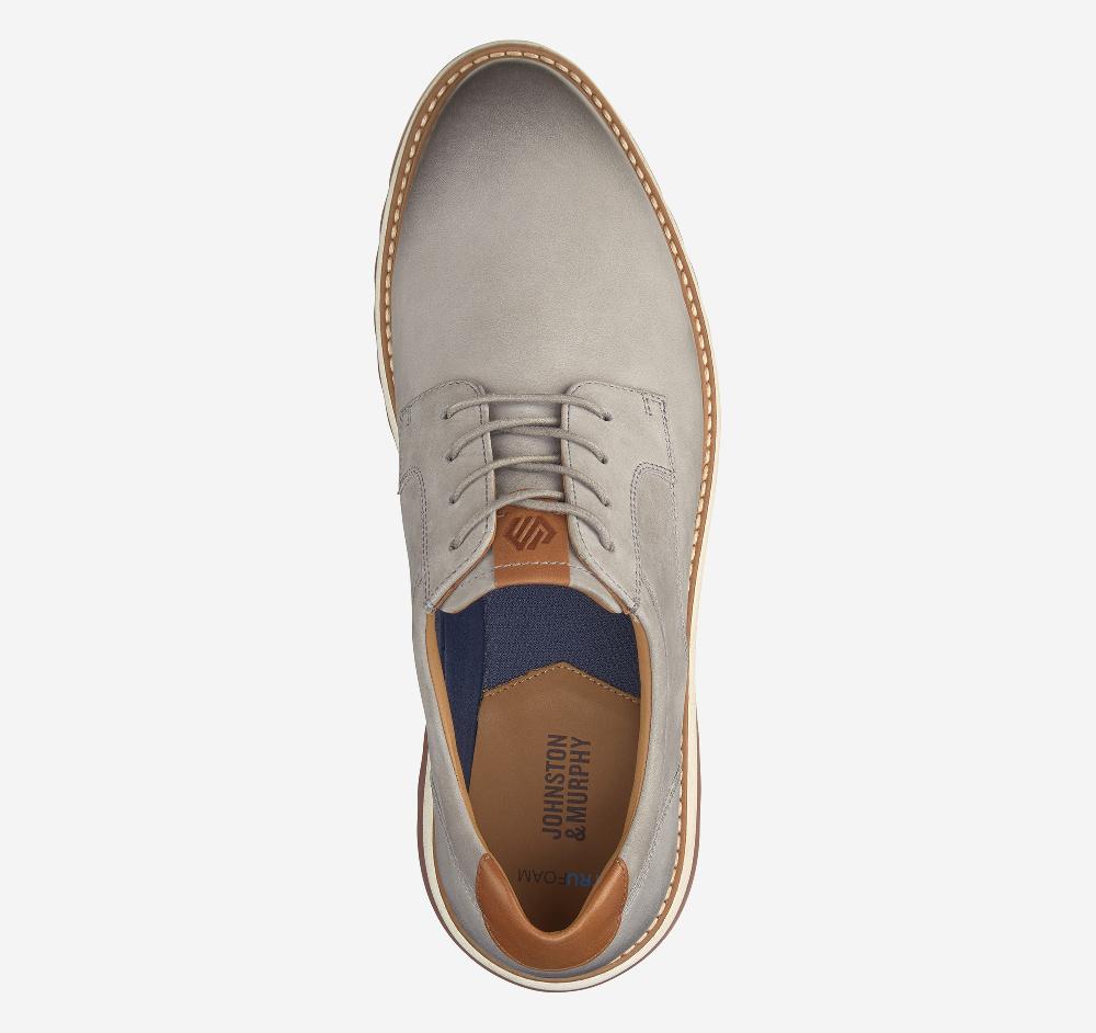 Johnston & Murphy Braydon Plain Toe Gray Oiled Nubuck