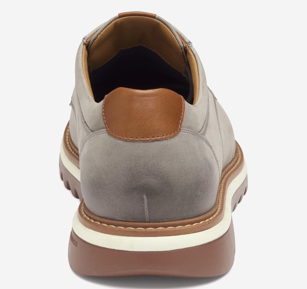 Johnston & Murphy Braydon Plain Toe Gray Oiled Nubuck