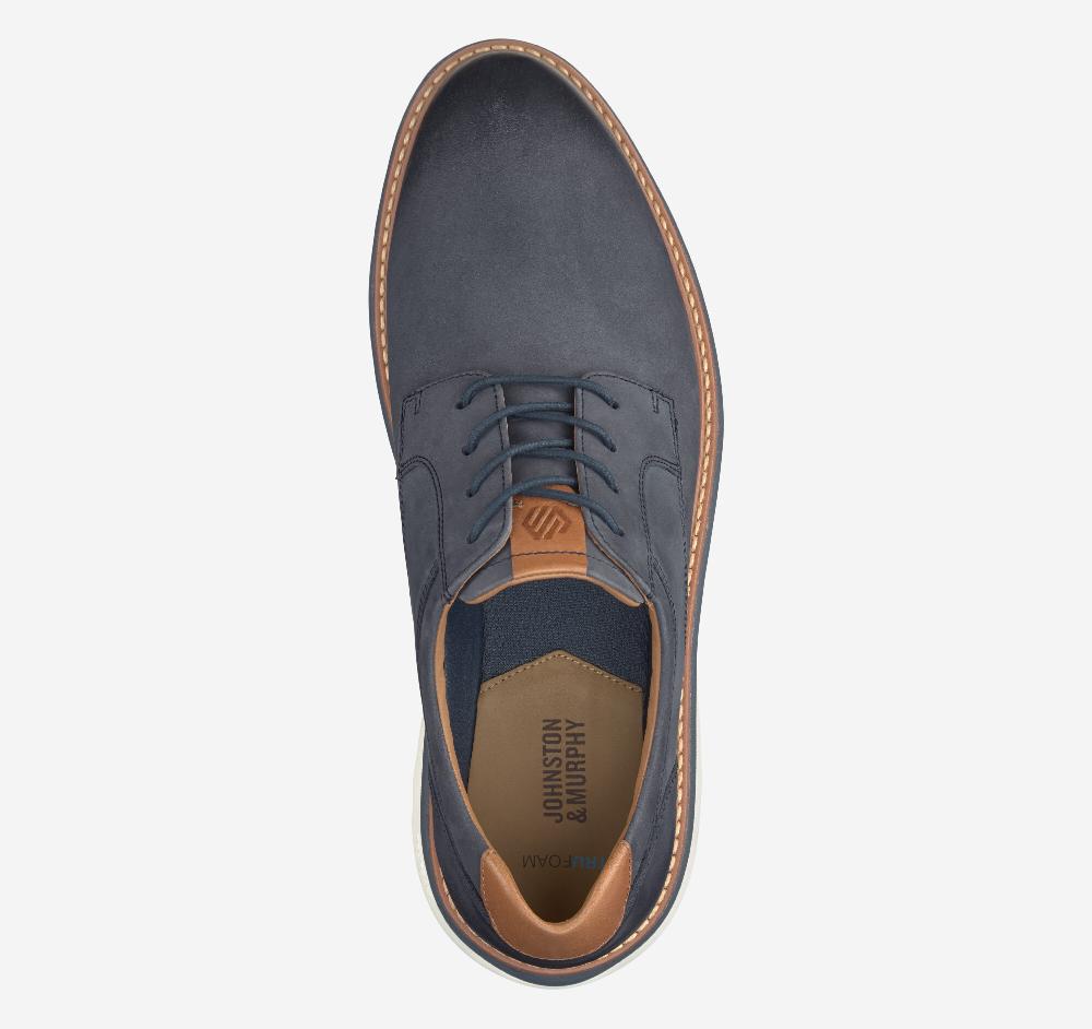 Johnston & Murphy Braydon Plain Toe Navy Oiled Nubuck
