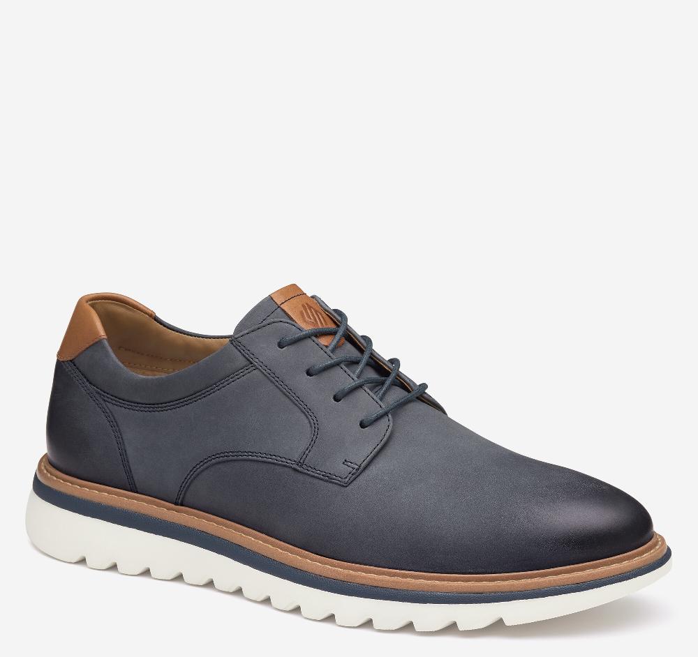 johnston & murphy Braydon Plain Toe Navy Oiled Nubuck