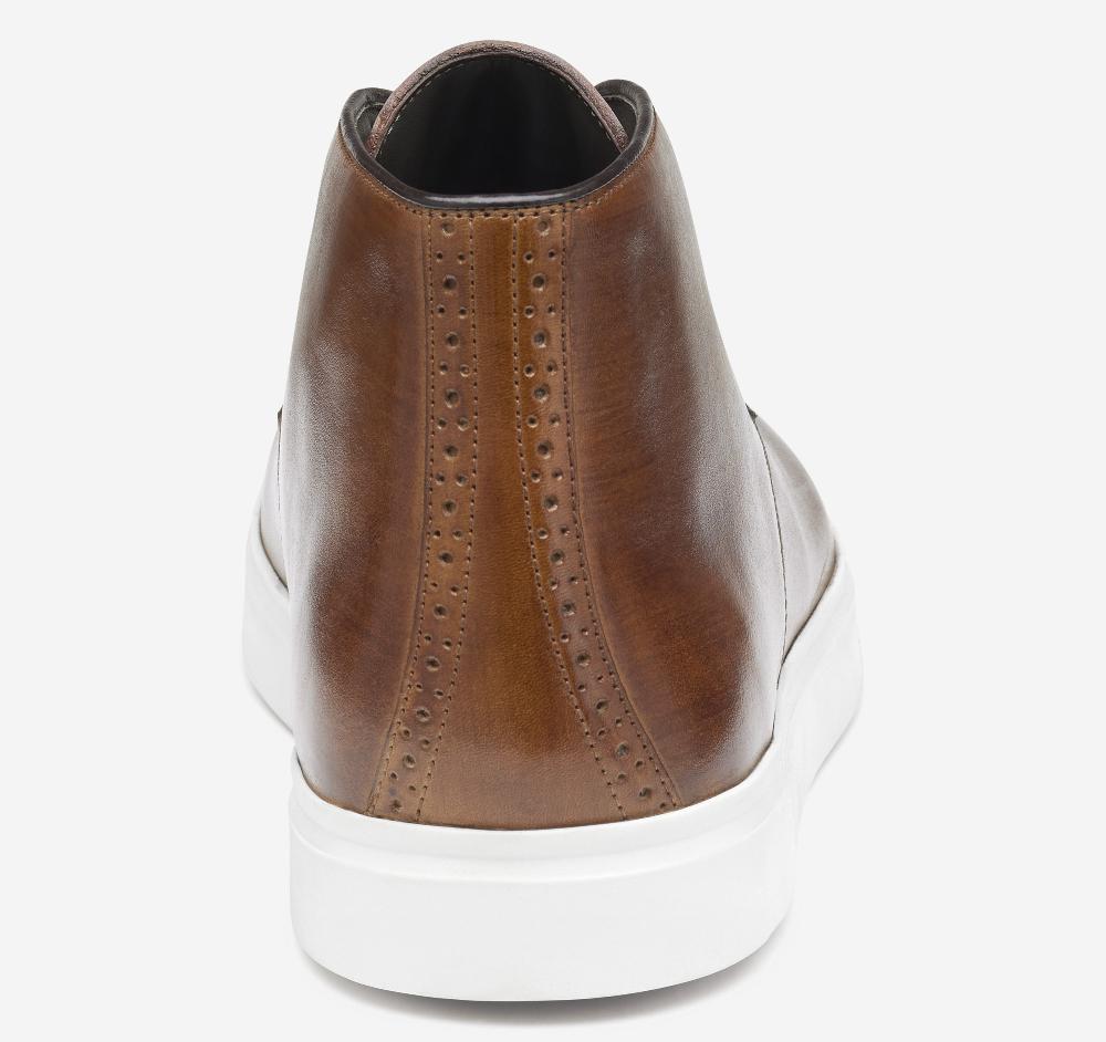 Johnston & Murphy Brody Chukka Brown Hand-Stained Full Grain