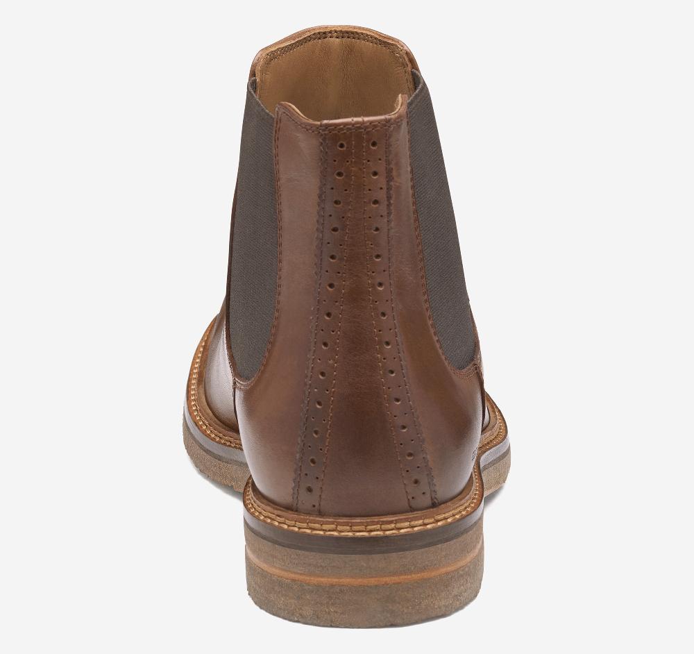 Johnston & Murphy Calder Chelsea Boot Mahogany Full Grain