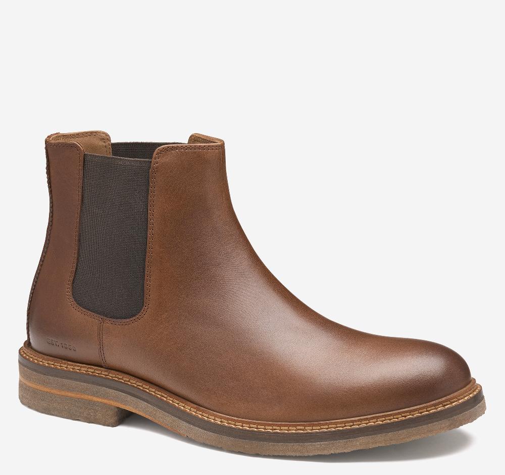 johnston & murphy Calder Chelsea Boot Mahogany Full Grain