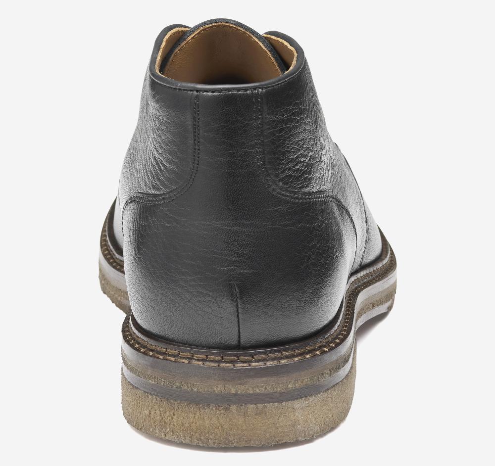 Johnston & Murphy Calder Chukka Black Tumbled Full Grain
