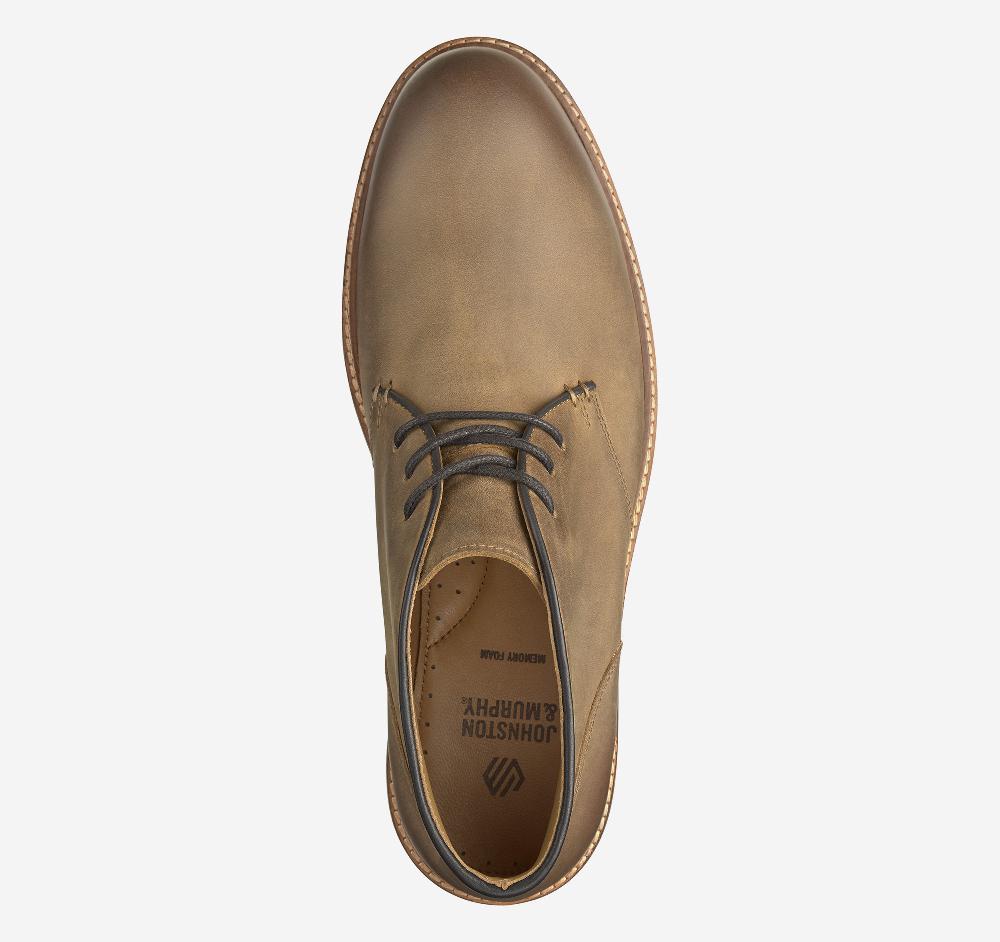 Johnston & Murphy Calder Chukka Brown Oiled Full Grain