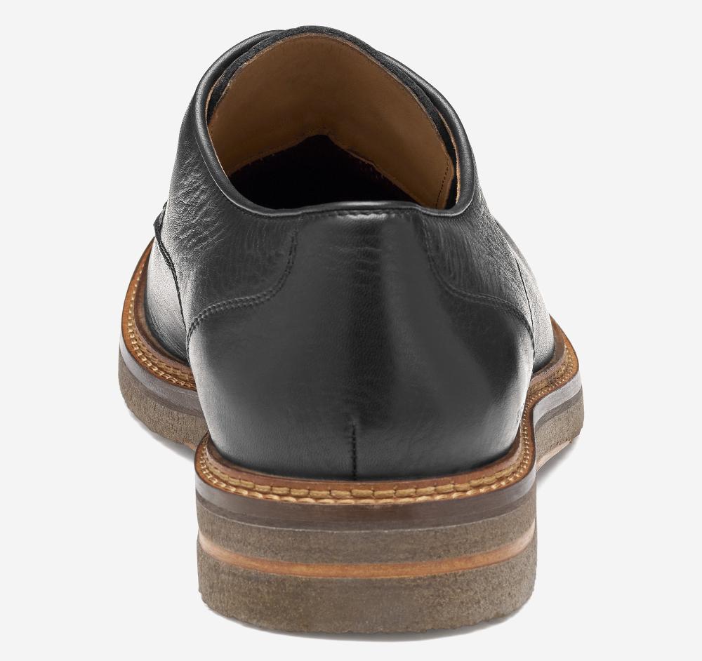 Johnston & Murphy Calder Plain Toe Black Full Grain Leather