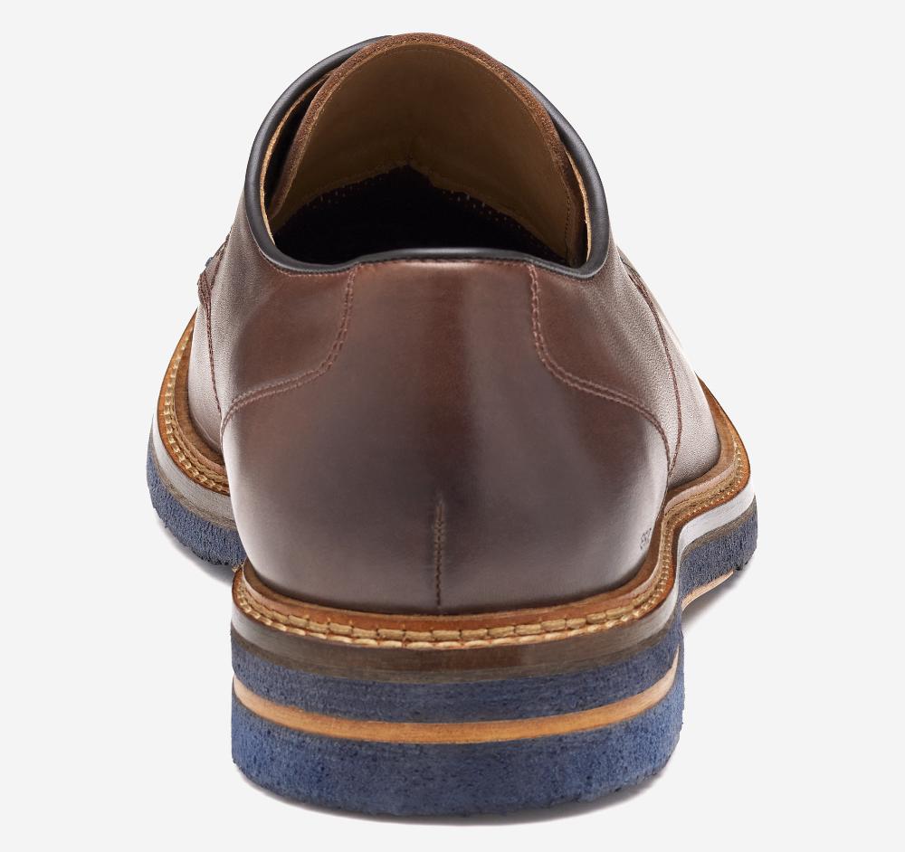 Johnston & Murphy Calder Plain Toe Mahogany Full Grain Leather