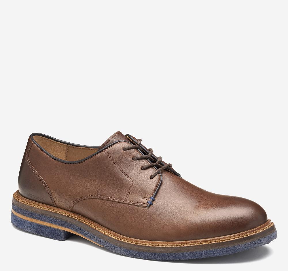 johnston & murphy Calder Plain Toe Mahogany Full Grain Leather