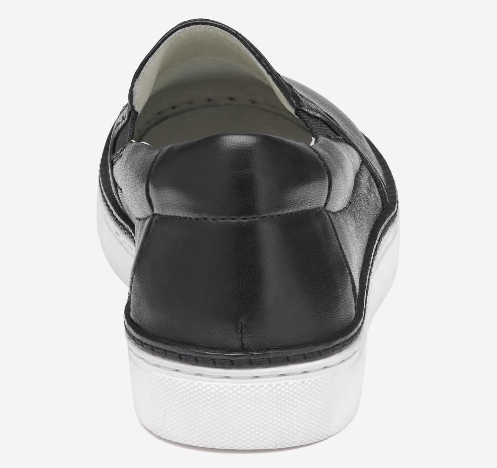 Johnston & Murphy Callie Double-Gore Slip-On Black Glove Leather