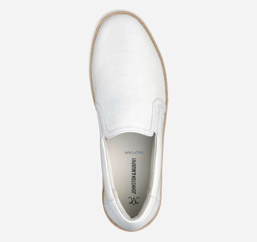 Johnston & Murphy Callie Double-Gore Slip-On White Glove Leather
