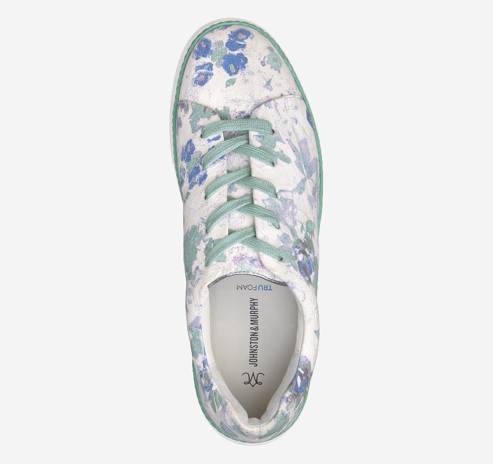 Johnston & Murphy Callie Lace-to-Toe Multi Floral Sheepskin