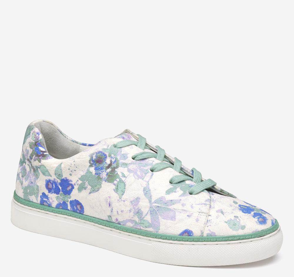 johnston & murphy Callie Lace-to-Toe Multi Floral Sheepskin