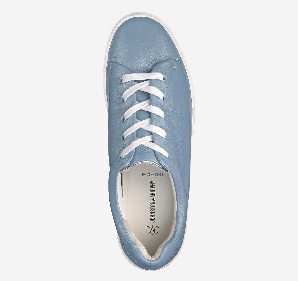 Johnston & Murphy Callie Lace-to-Toe Slate Blue Glove Leather