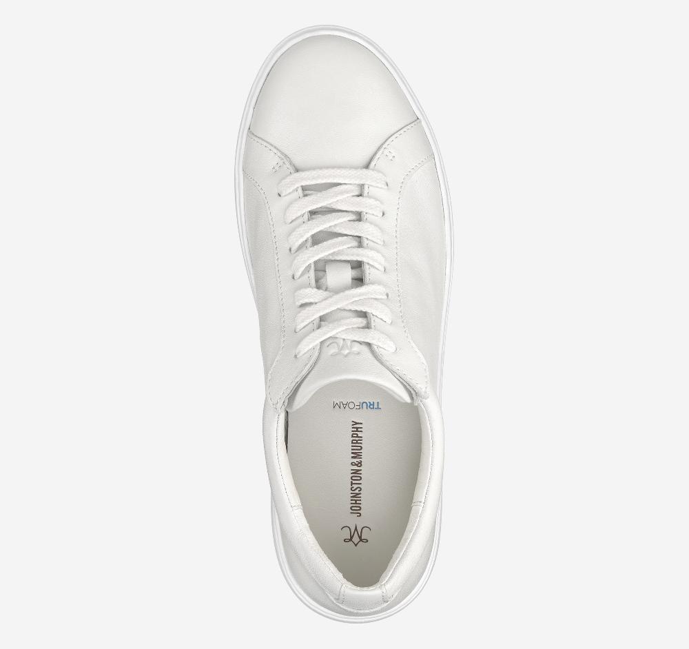Johnston & Murphy Cammie Lace-Up White Tumbled Full Grain