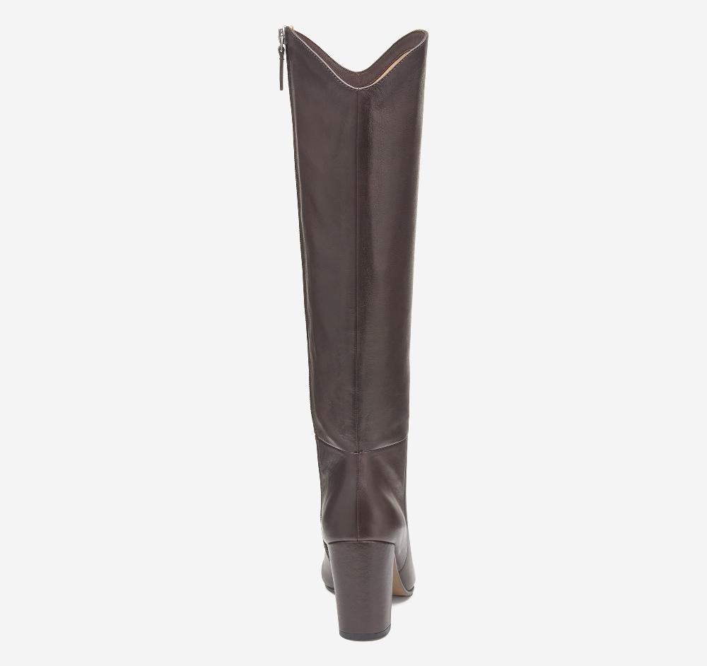 Johnston & Murphy Charlotte Knee-High Boot Bordeaux Italian Nappa