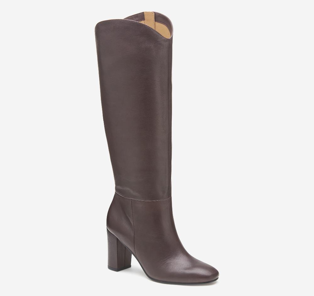 johnston & murphy Charlotte Knee-High Boot Bordeaux Italian Nappa