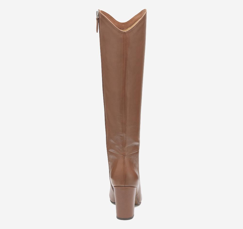 Johnston & Murphy Charlotte Knee-High Boot Cognac Italian Nappa