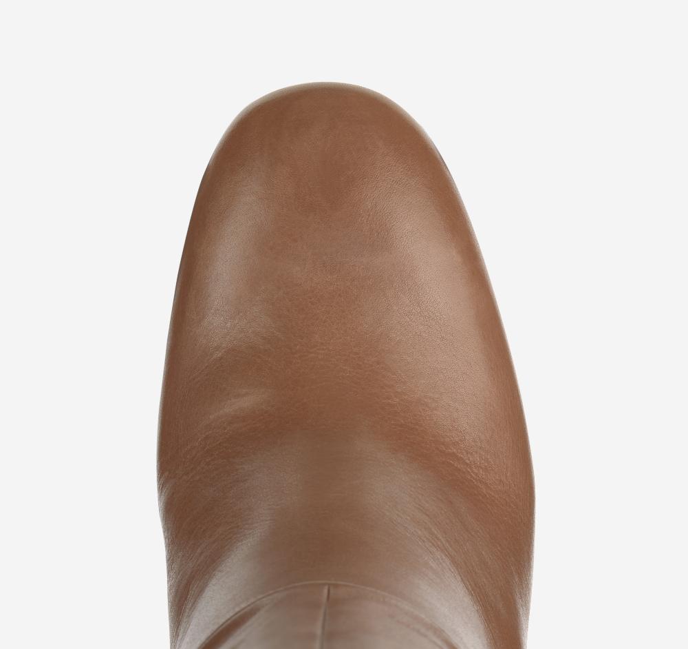 Johnston & Murphy Charlotte Knee-High Boot Cognac Italian Nappa