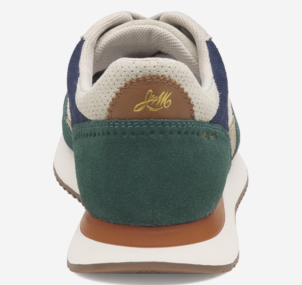 Johnston & Murphy Chase Perfed T-Toe Green/Beige/Navy Suede