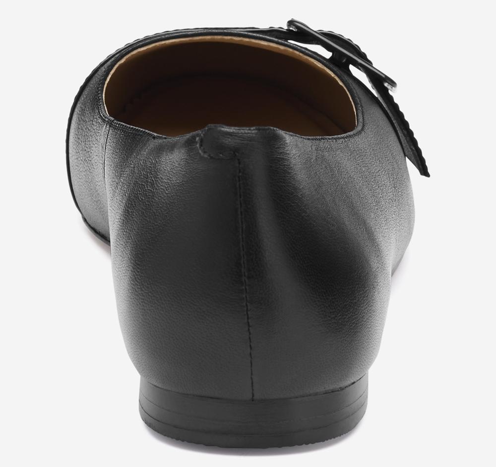 Johnston & Murphy Claire Belted Flat Black Glove Leather/Patent