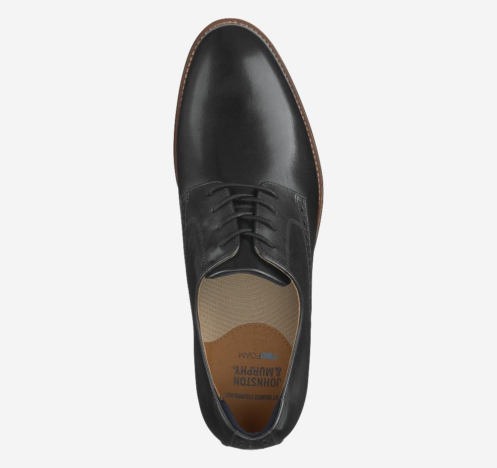 Johnston & Murphy Conard 2.0 Plain Toe Black Full Grain