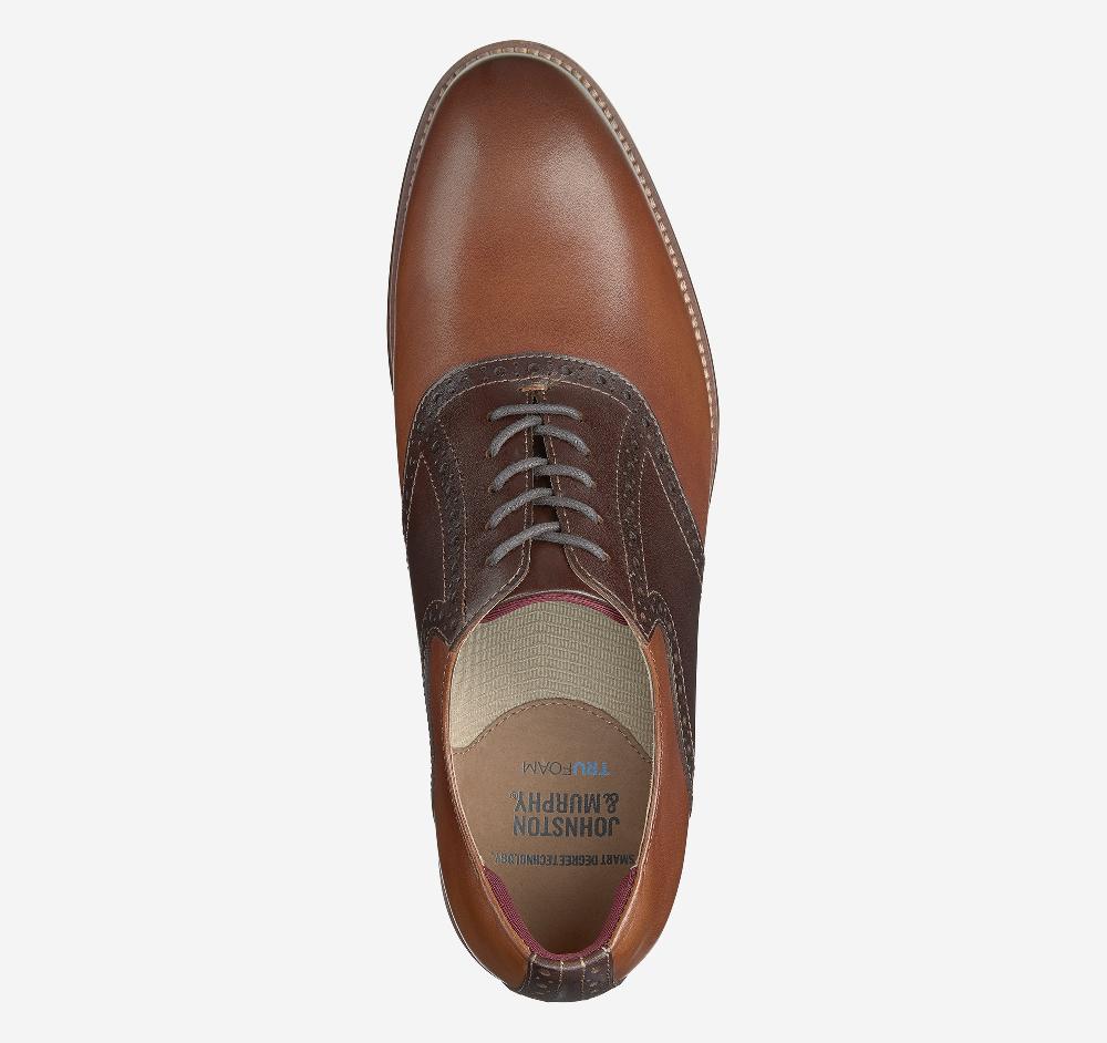 Johnston & Murphy Conard 2.0 Saddle Tan/Mahogany Full Grain