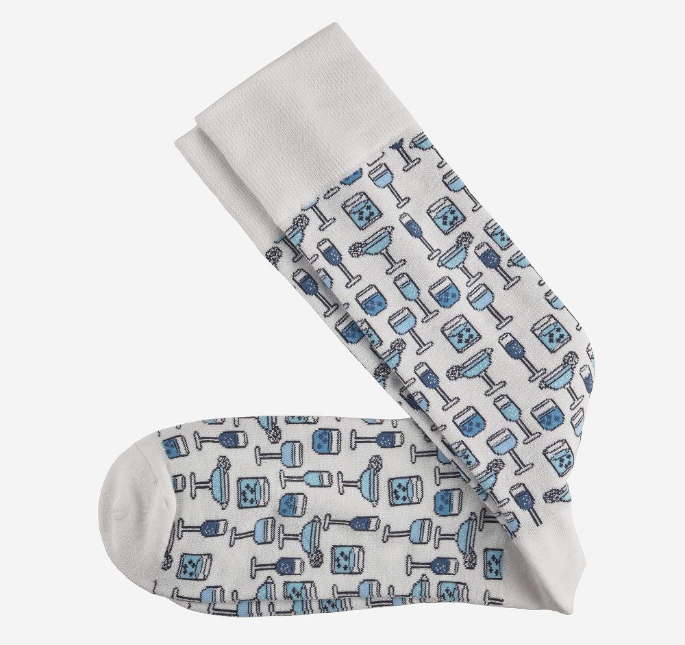 johnston & murphy Cool Moon Tech Socks White Cocktails