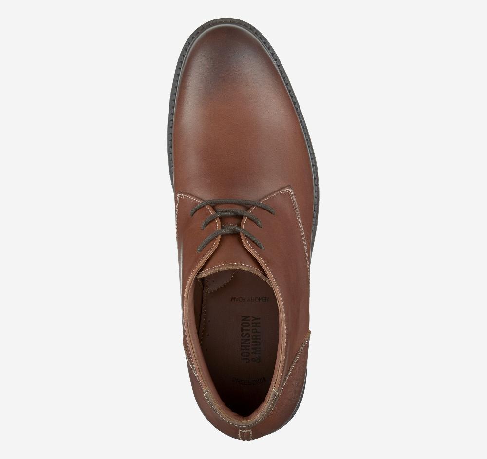 Johnston & Murphy Copeland Chukka Red Brown Oiled Full Grain