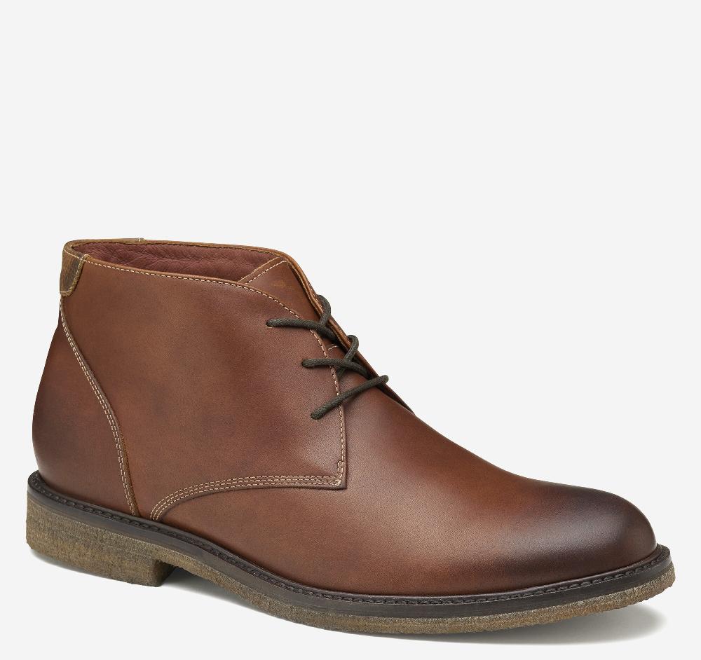 johnston & murphy Copeland Chukka Red Brown Oiled Full Grain