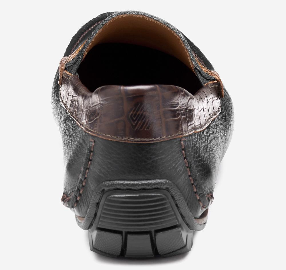 Johnston & Murphy Cort 2.0 Penny Loafer Black Full Grain/Dark Brown Croc Embossed Full Grain Leather