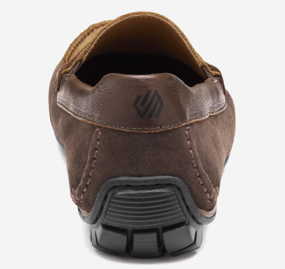 Johnston & Murphy Cort 2.0 Penny Loafer Brown Multi Suede/Full Grain